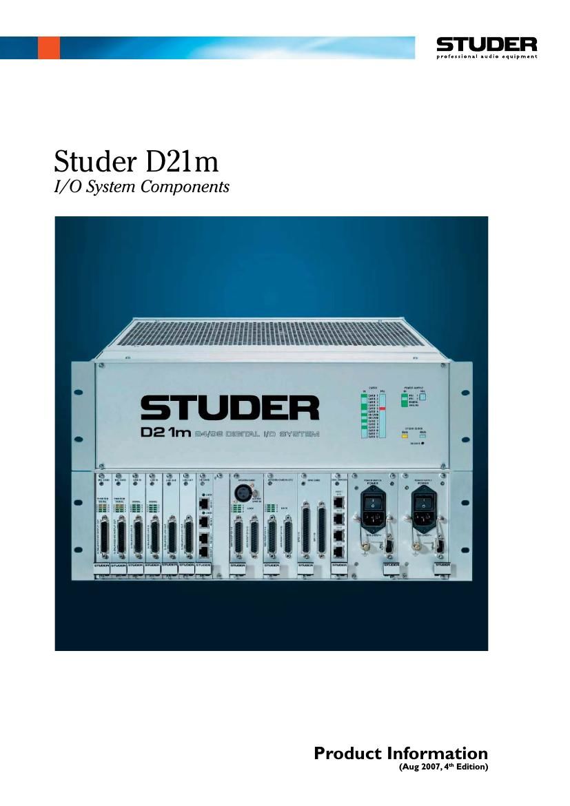 Studer D 21M Brochure