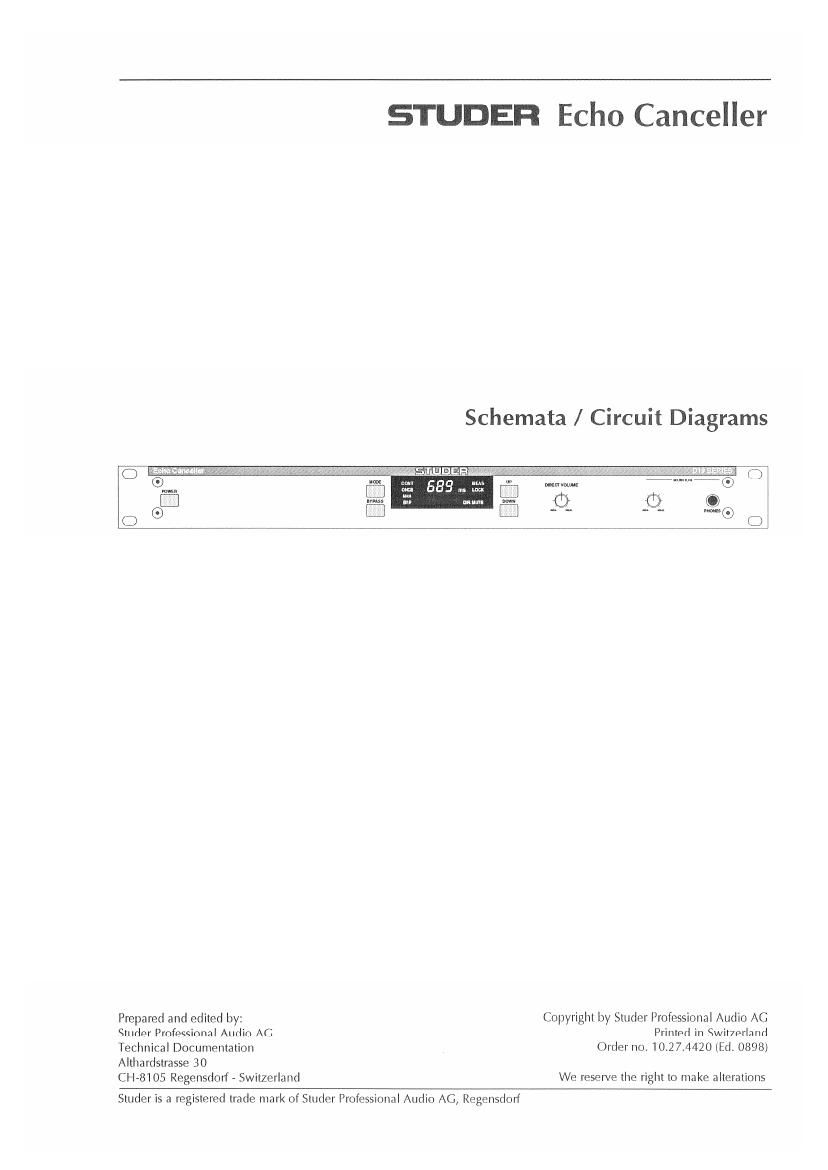 studer d 19 echo canceller schematic