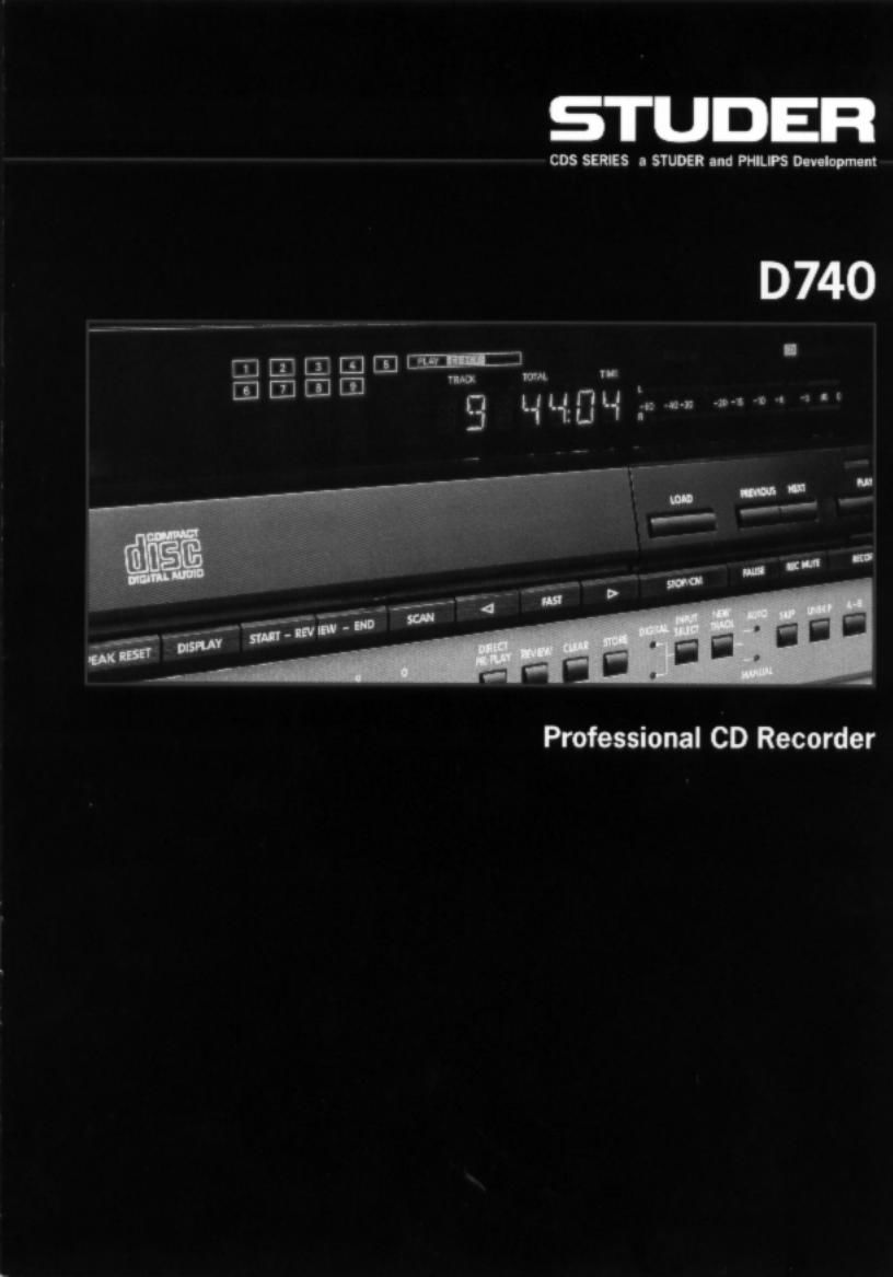 studer d 740 brochure