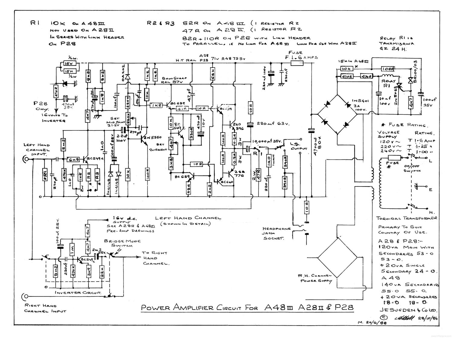 sugden a48 iii a28ii p28 power amp schematic