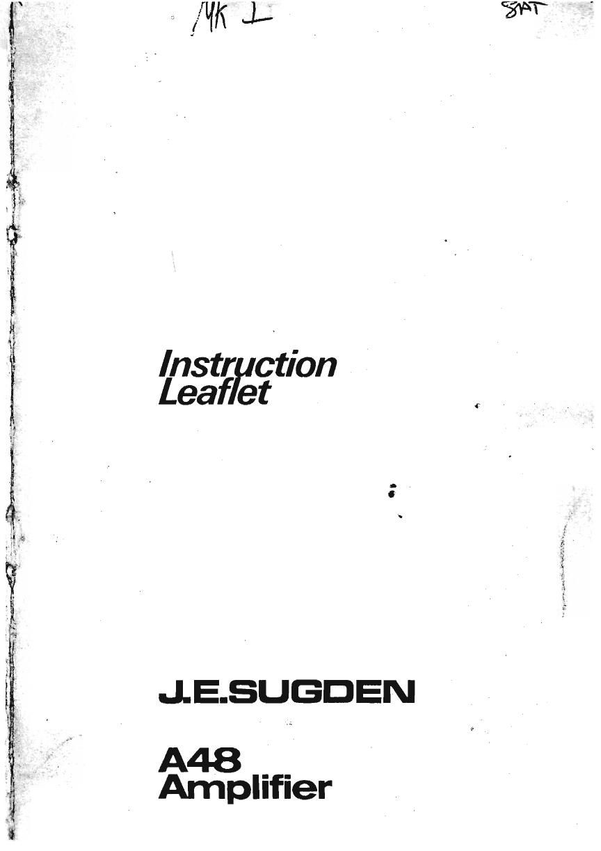 sugden a48 owners service manual