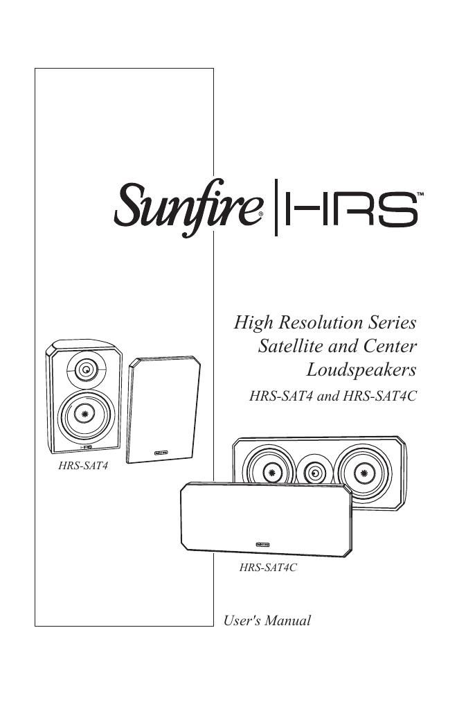 sunfire hrs sat 4 owners manual