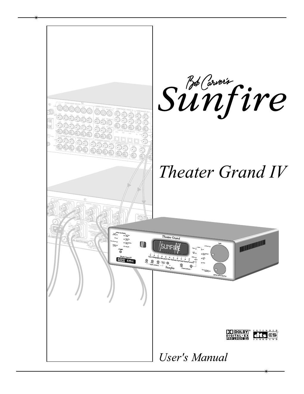 sunfire theater grand 4 owners manual