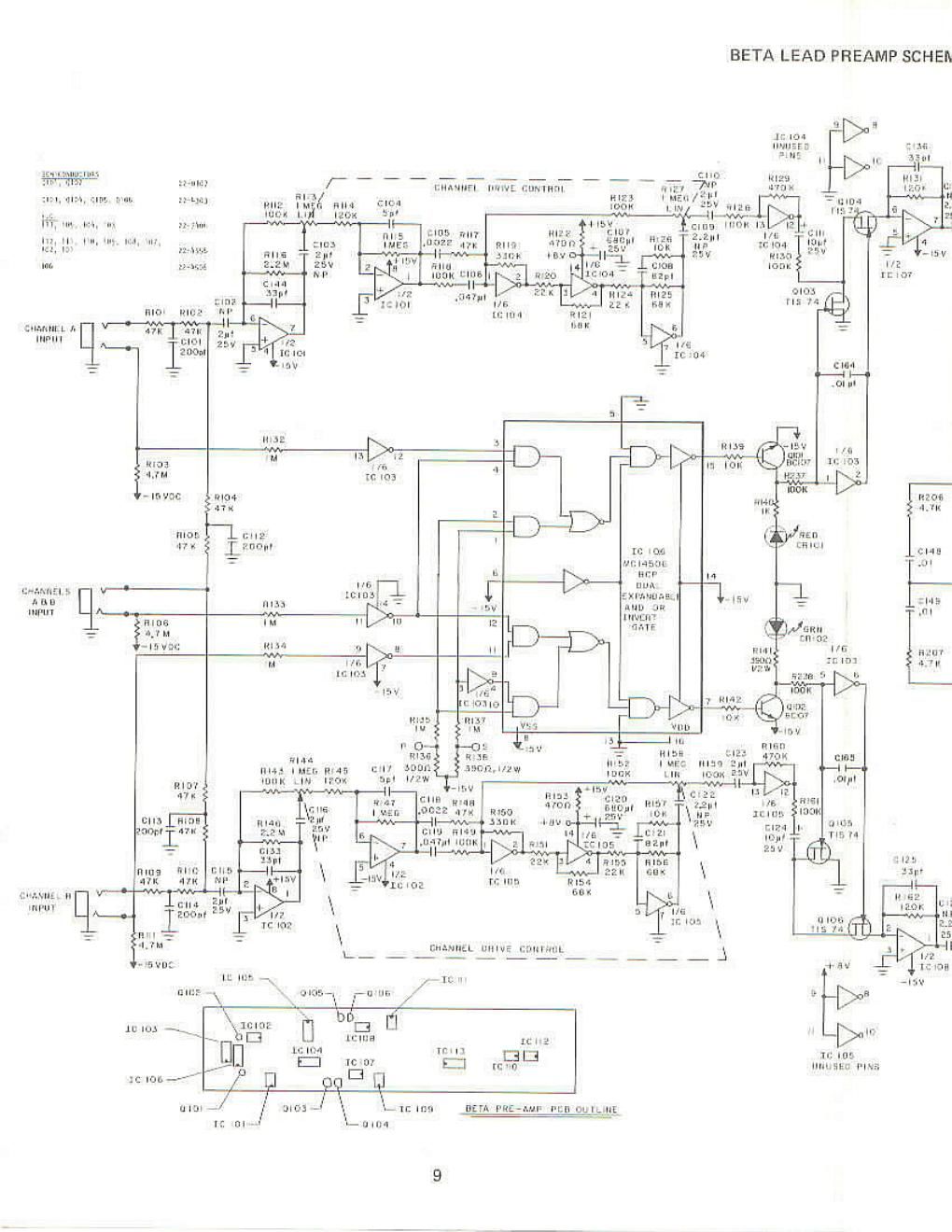 sunn beta series lead preamp 1 schematic