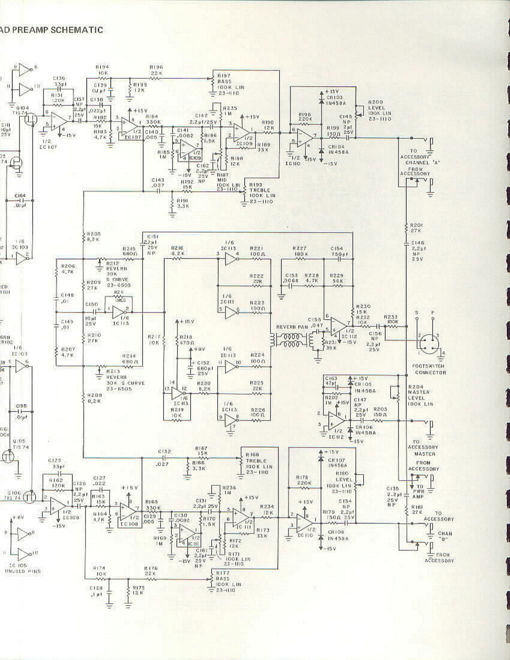 sunn beta series lead preamp 2 schematic