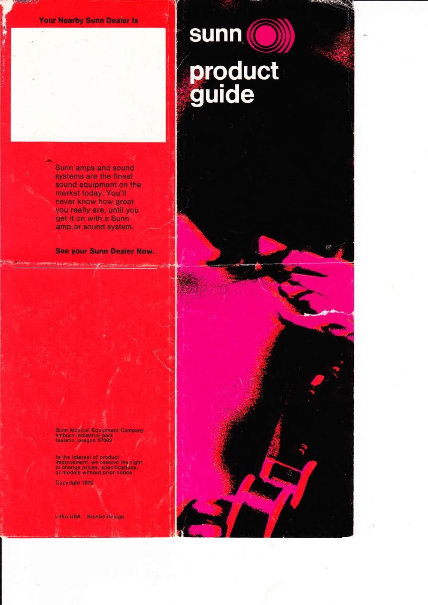 sunn catalog 1970