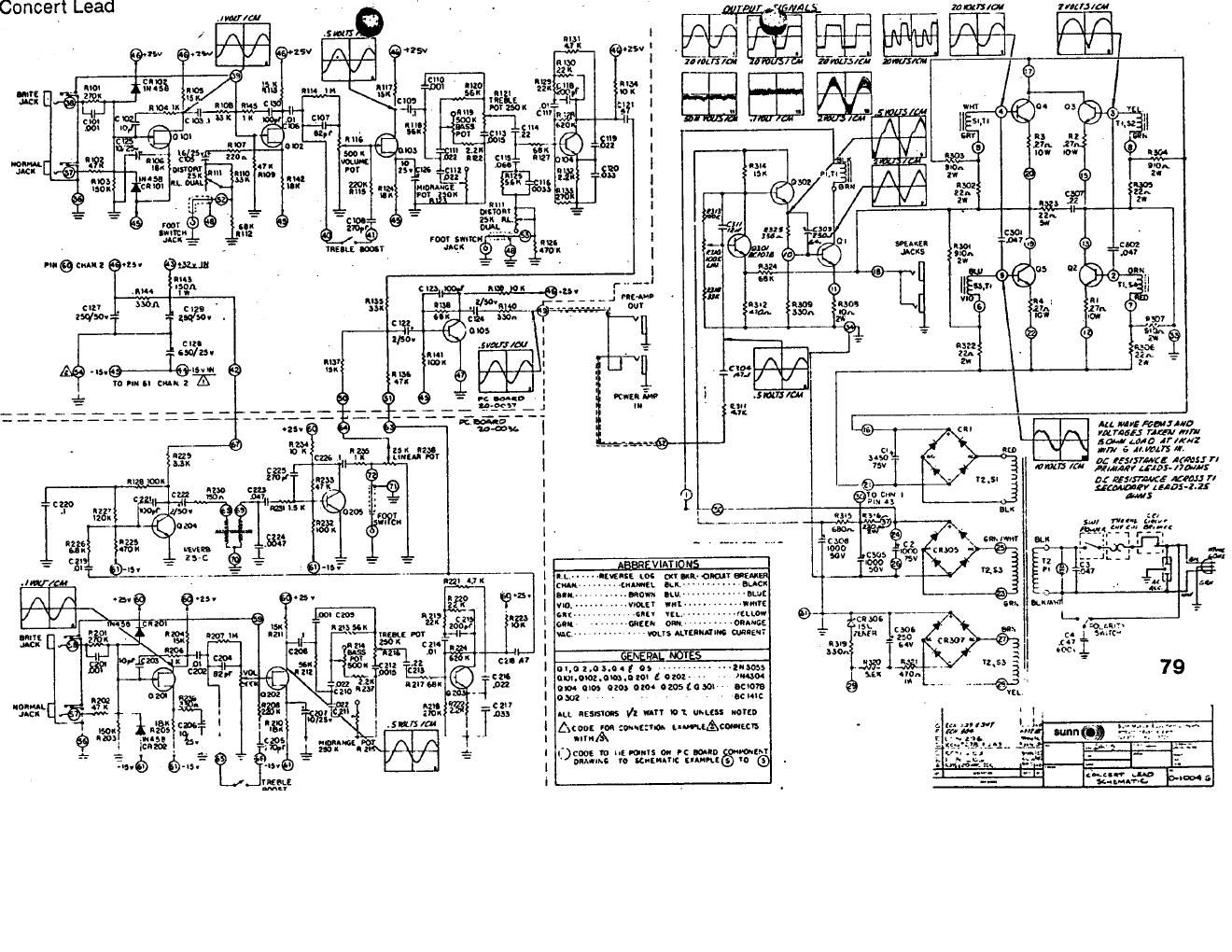 sunn concert lead rev g schematic