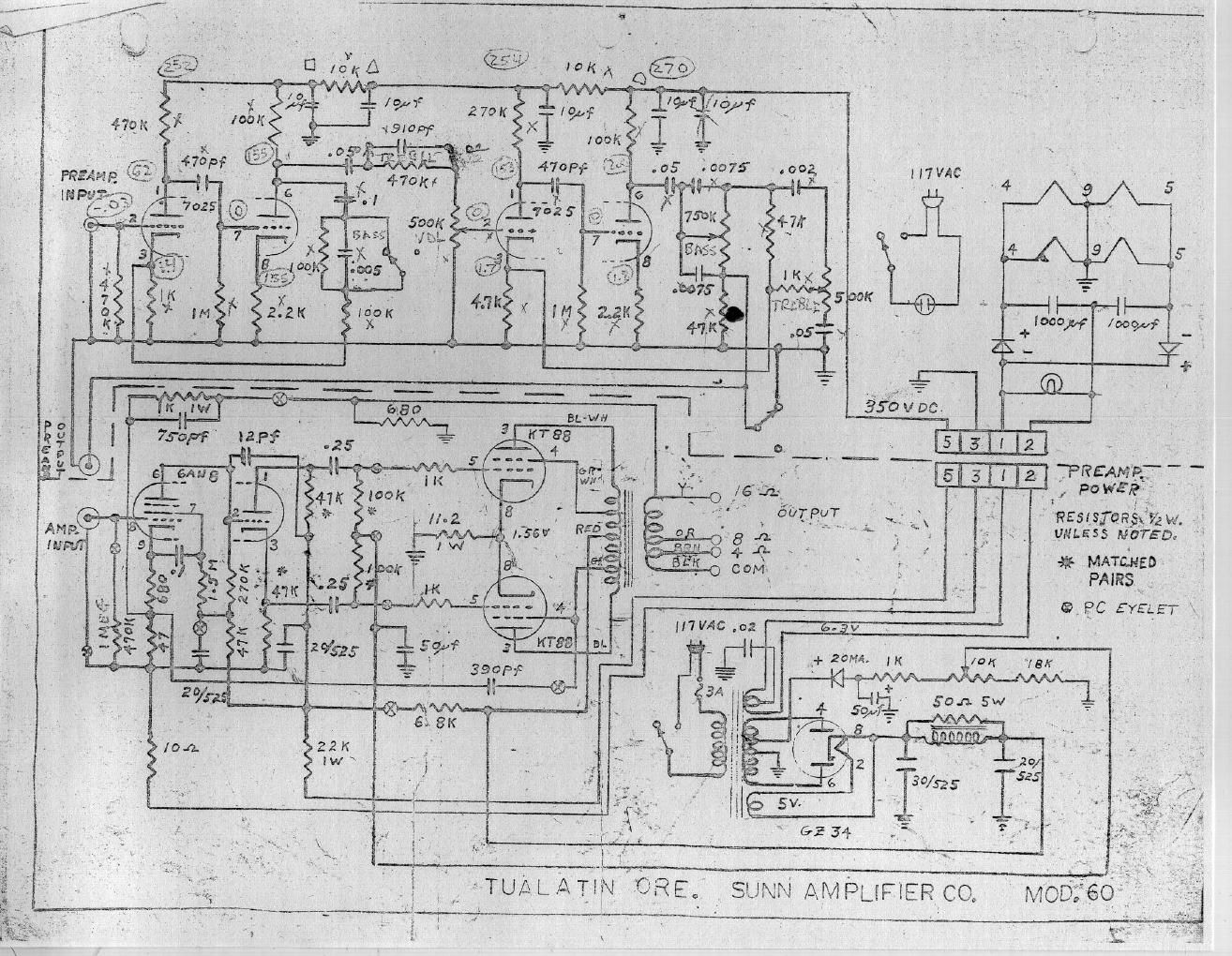 sunn model 60 schematic