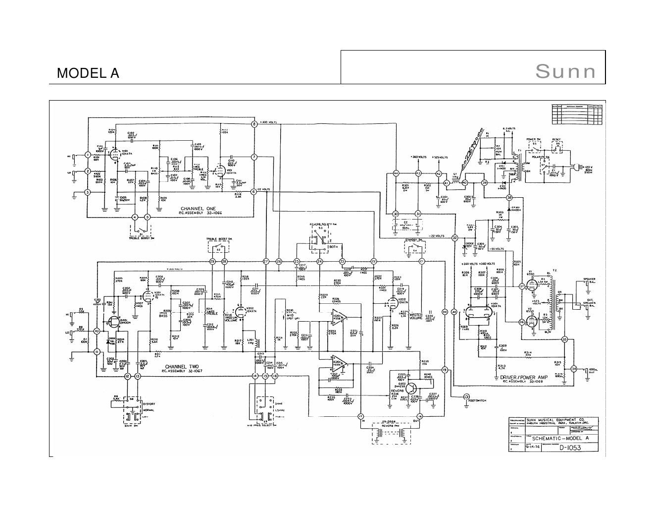 sunn model a schematic