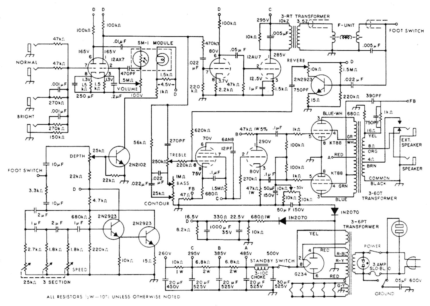 sunn sceptre schematic