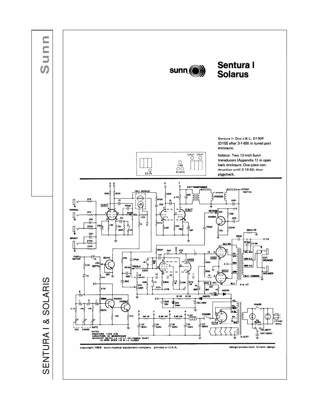 sunn sentura i solarus schematic