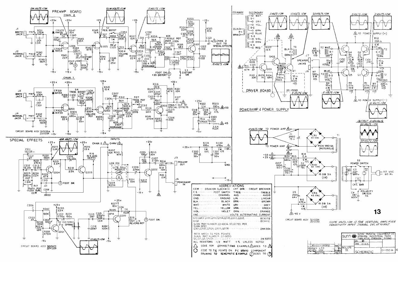 sunn solos ii schematic