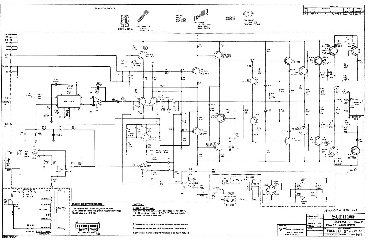 sunn sx6350 schematic alt