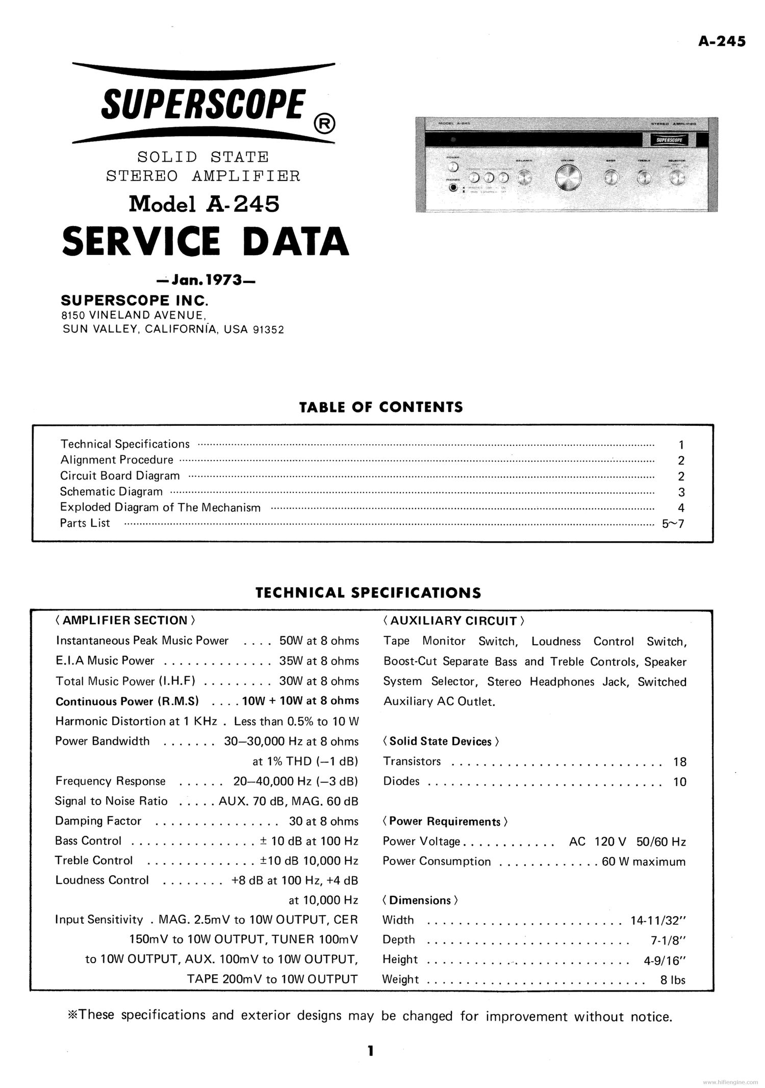 Superscope A 245 SM complete