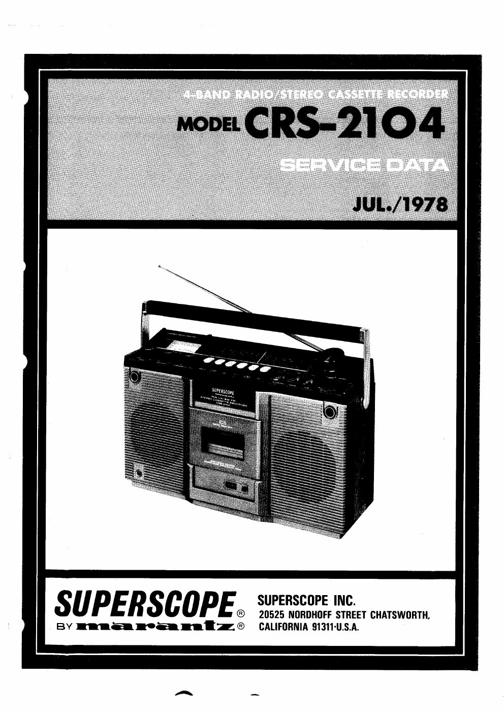 Superscope CRS 2104 SM EN