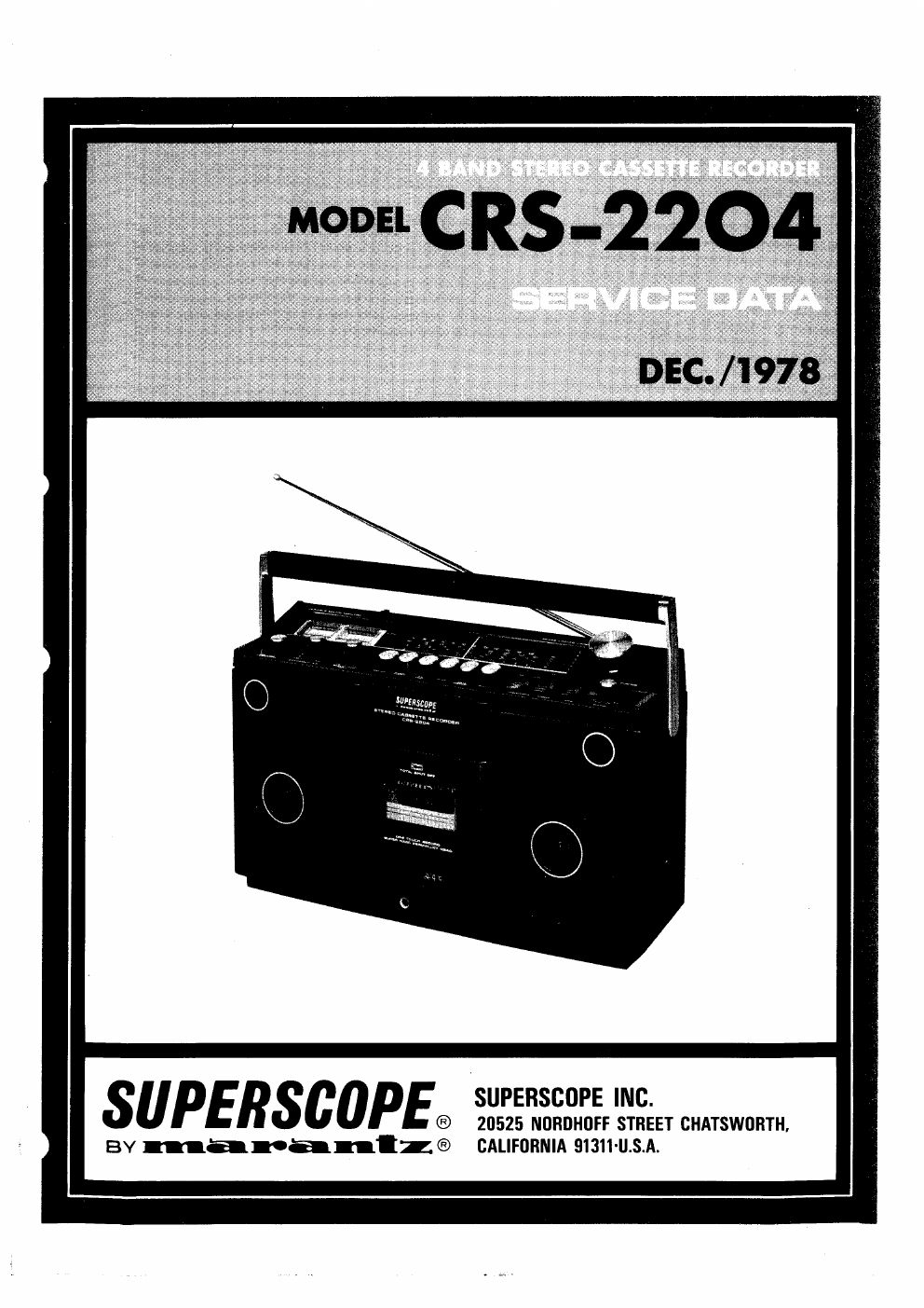 Superscope CRS 2204 SM