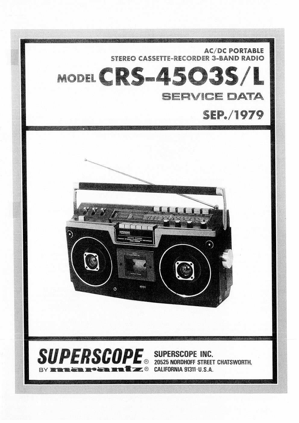 Superscope CRS 4503S SM