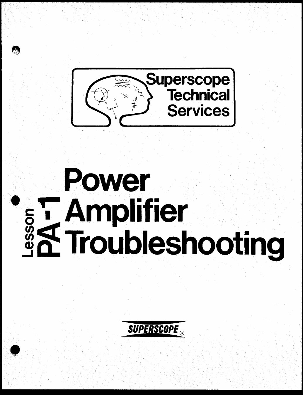 Superscope Power Amplifier Troubleshooting Guide EN