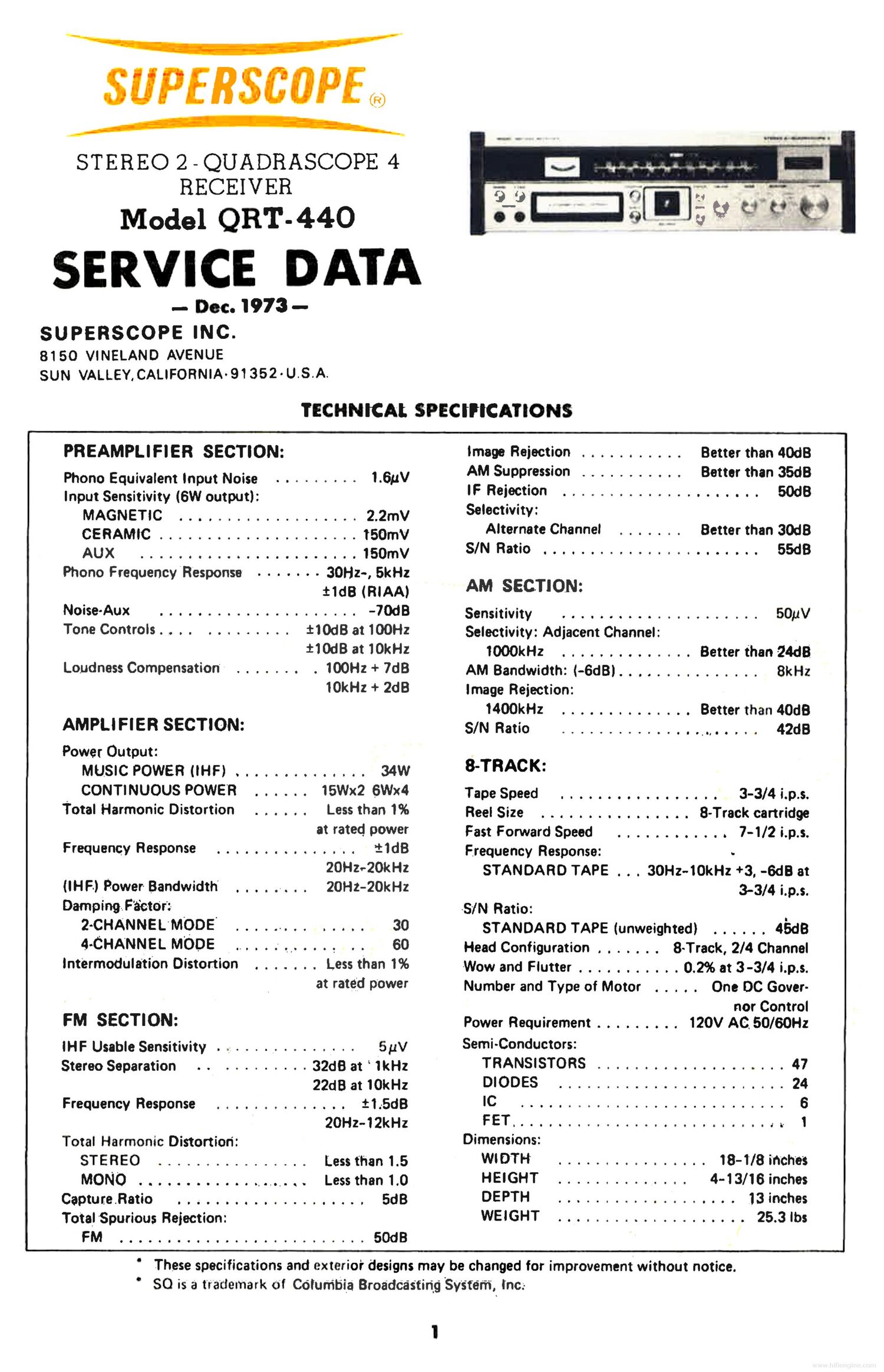 Superscope QRT 440 SM