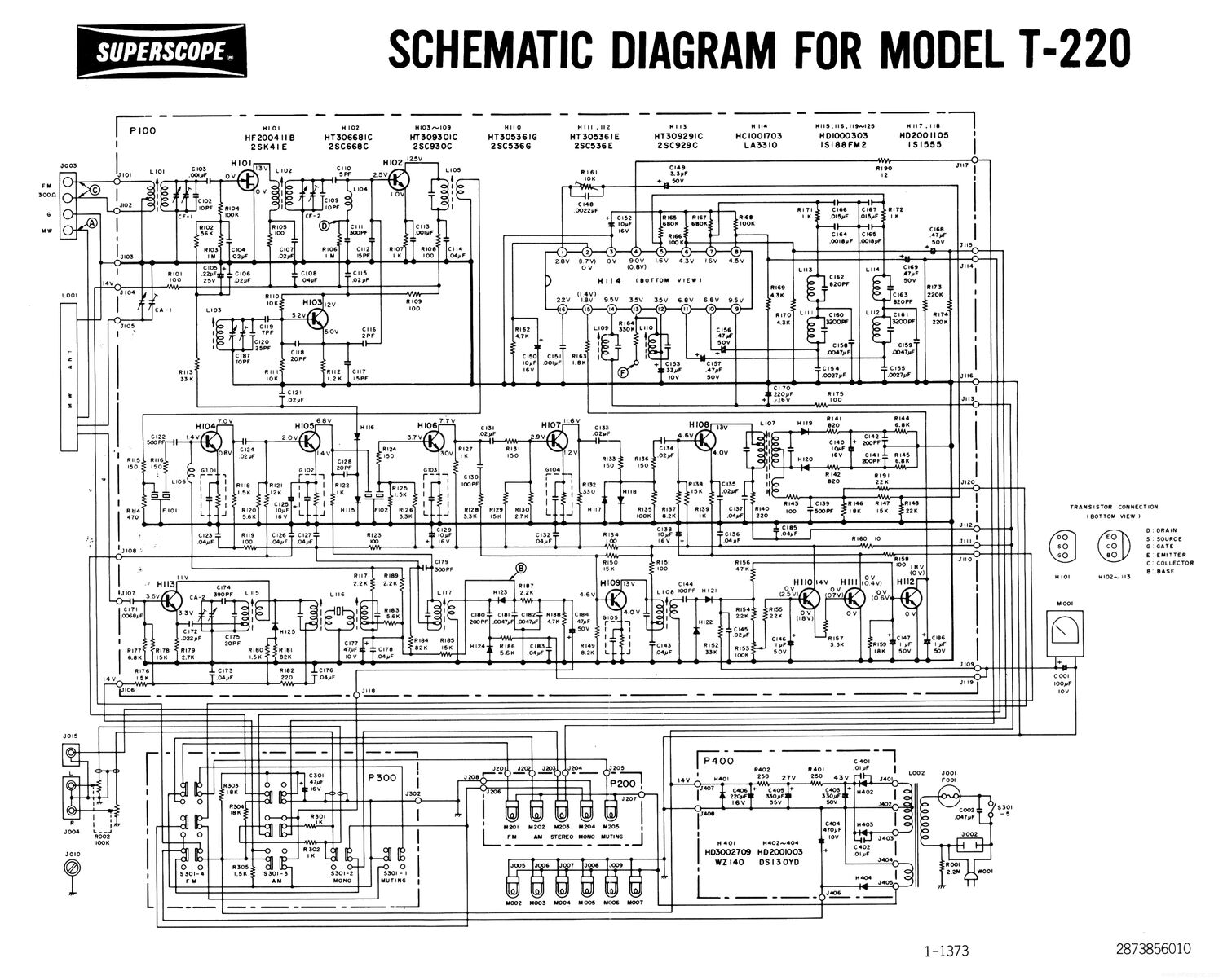 Superscope T 220 schematic