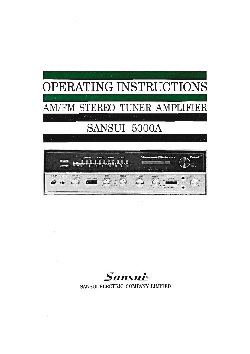Sansui 5000A Owners Manual
