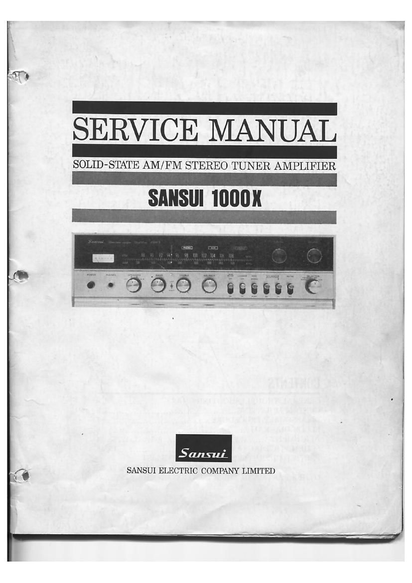 Sansui 1000X Service Manual