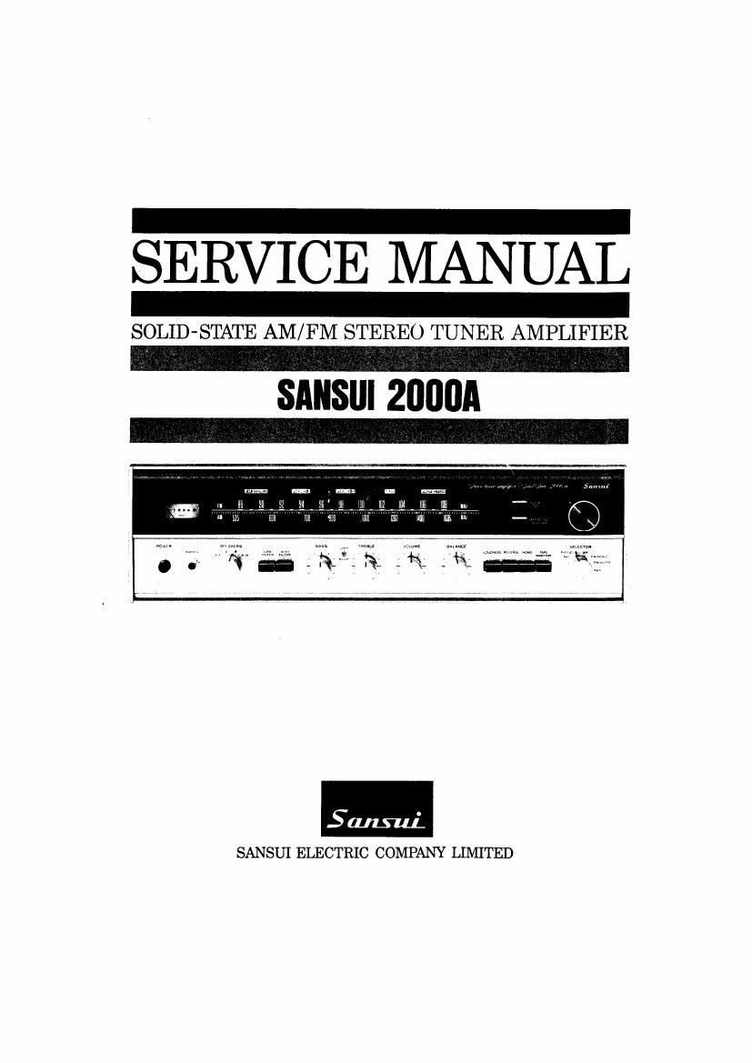 Sansui 2000 A Service Manual