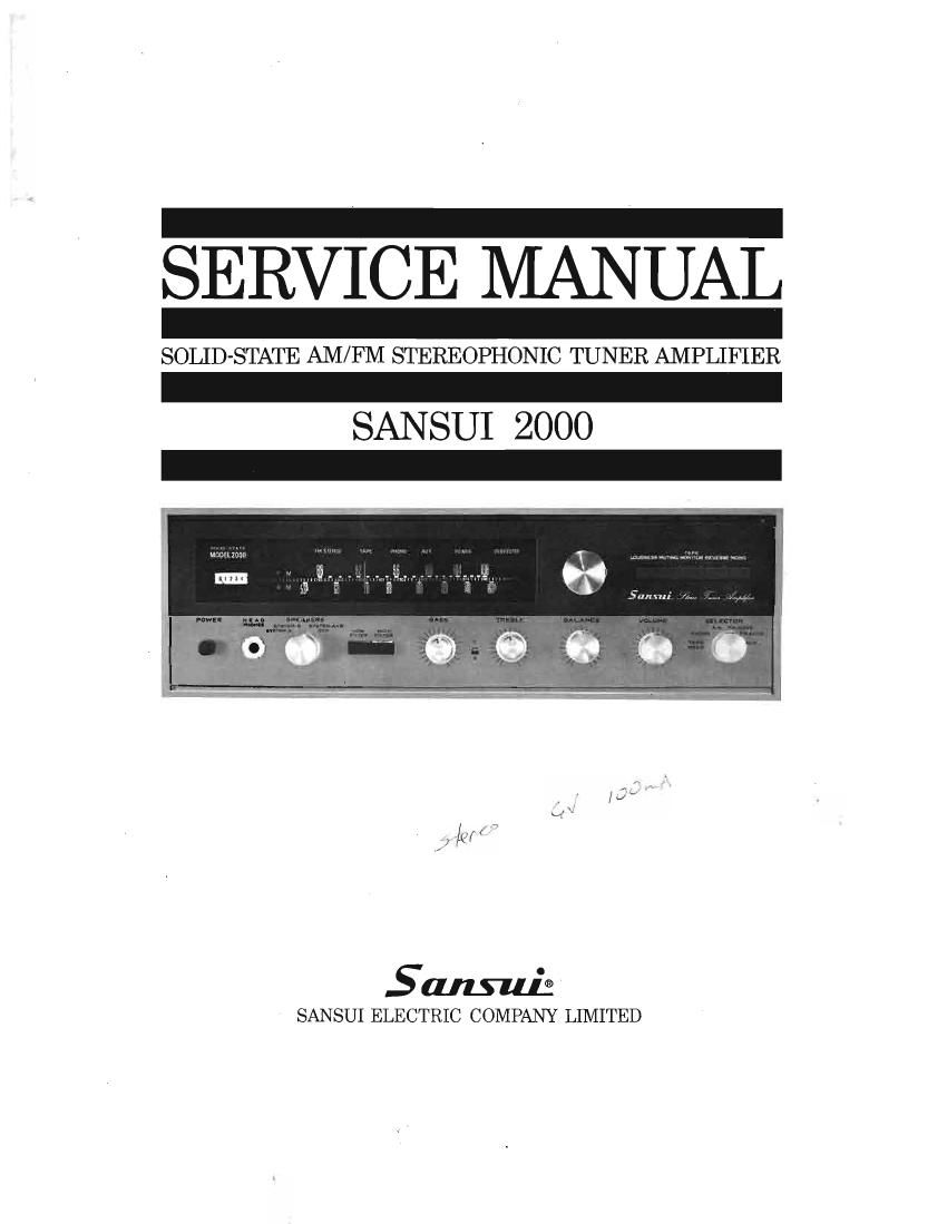 Sansui 2000 Service Manual