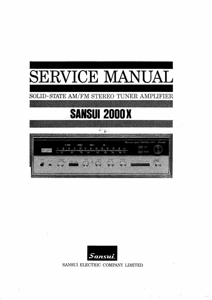 Sansui 2000 X Service Manual