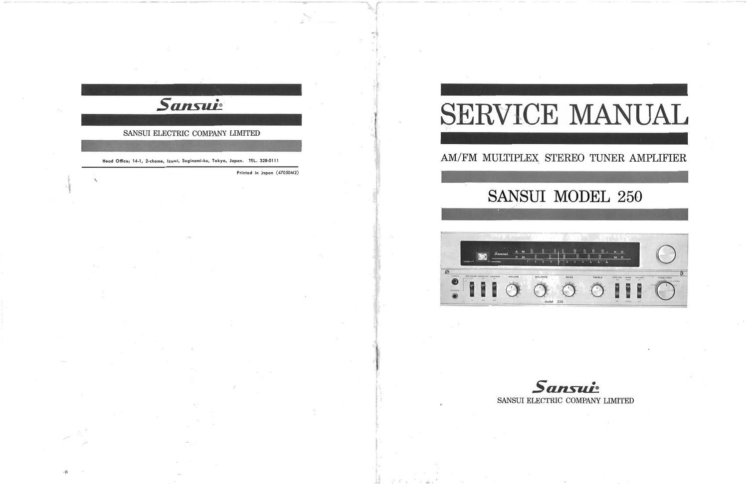 Sansui 250 Service Manual