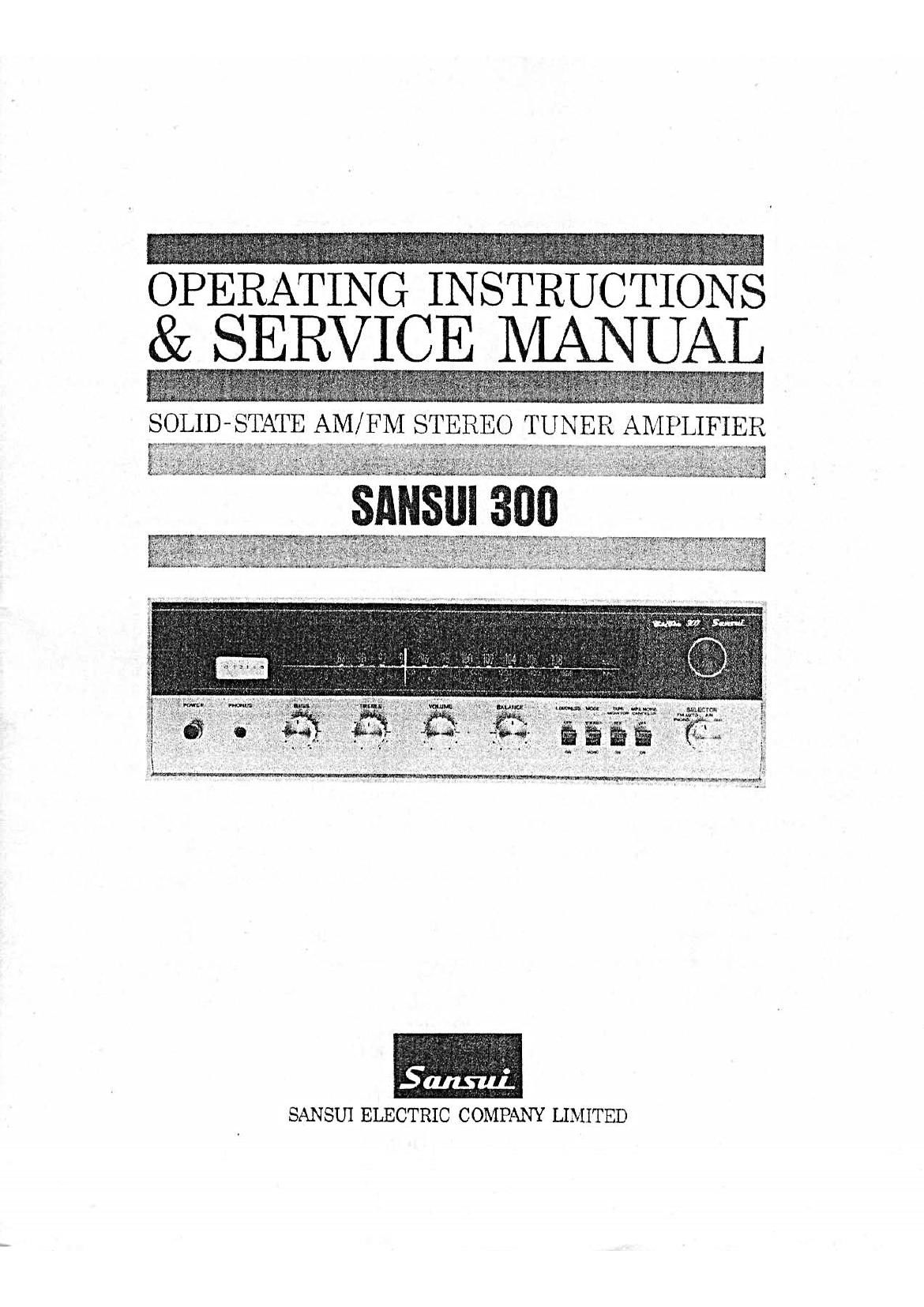 Sansui 300 Service Manual