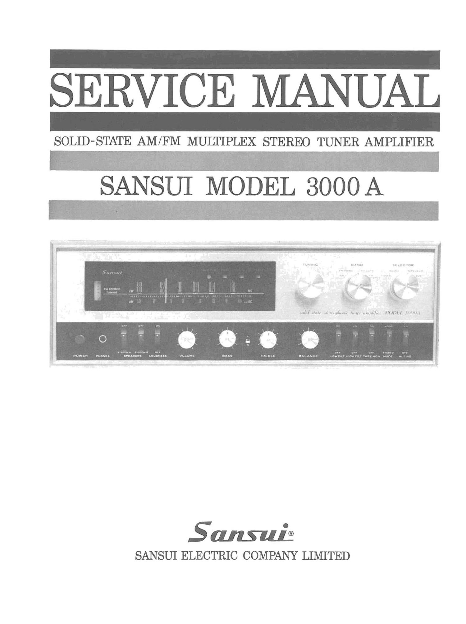 Sansui 3000 A Service Manual