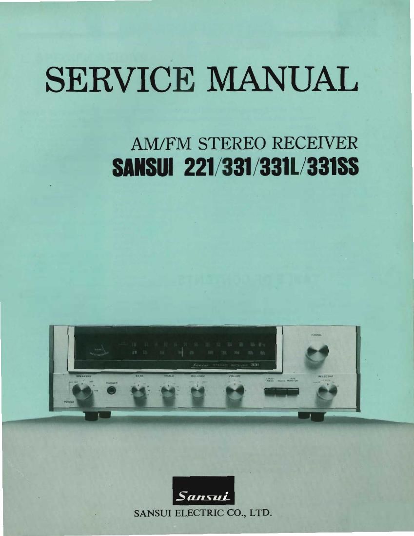 Sansui 331 L Service Manual
