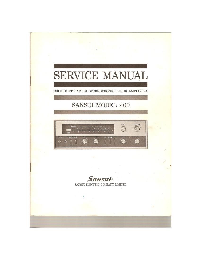 Sansui 400 Service Manual