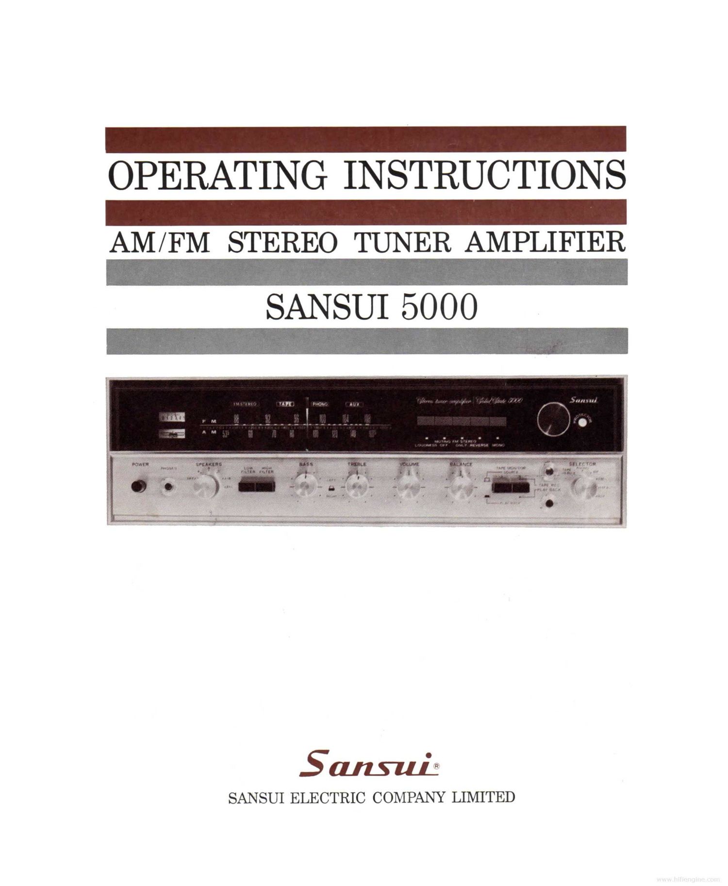Sansui 5000 Owners Manual