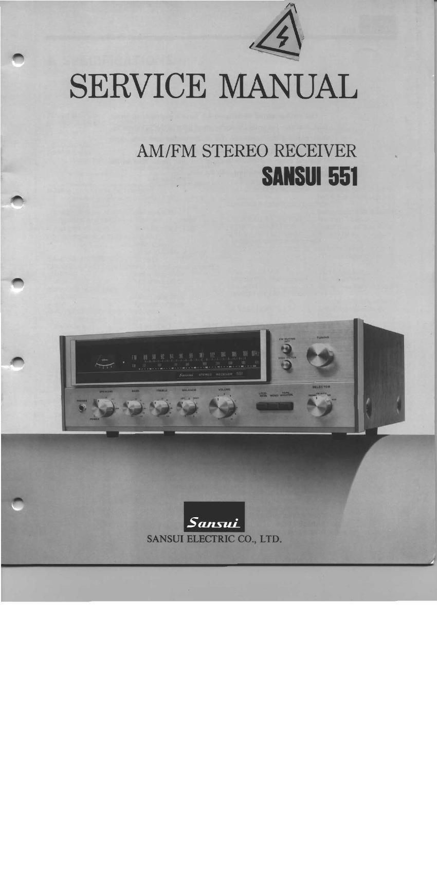 Sansui 551 Service Manual