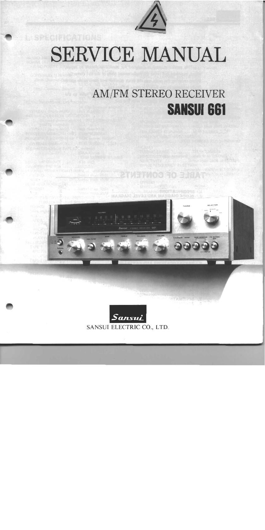 Sansui 661 Service Manual