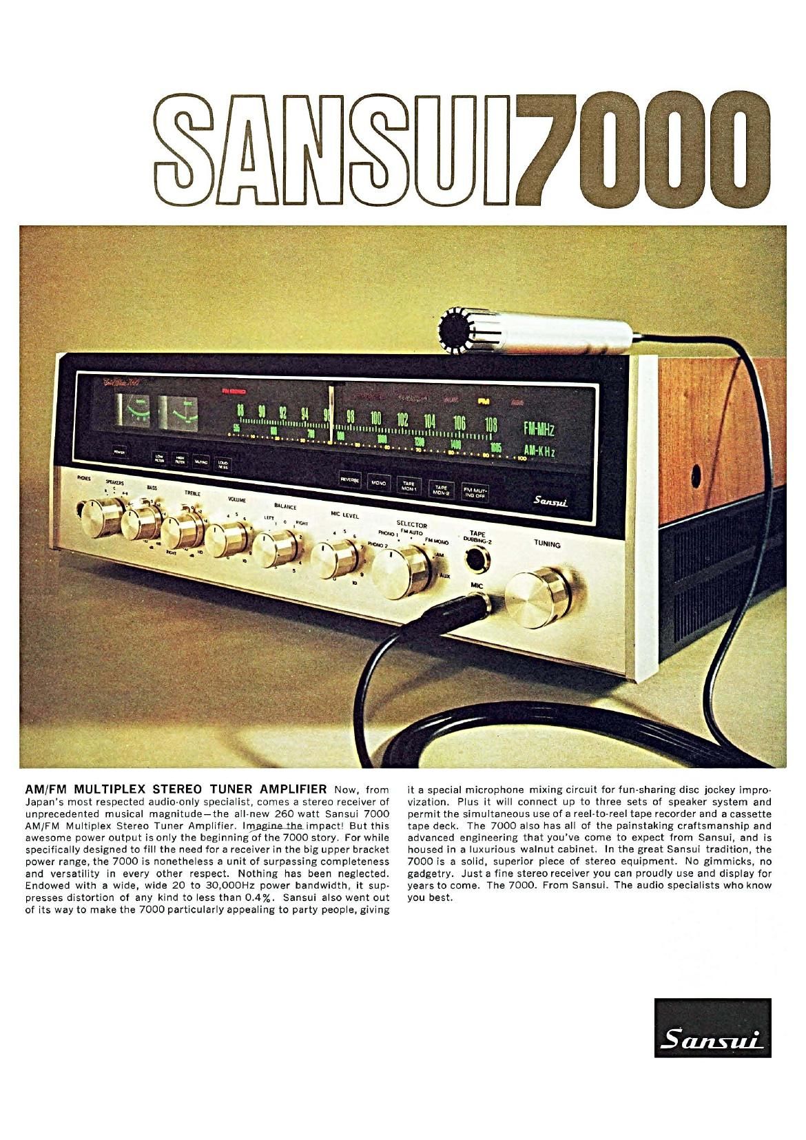 Sansui 7000 Brochure