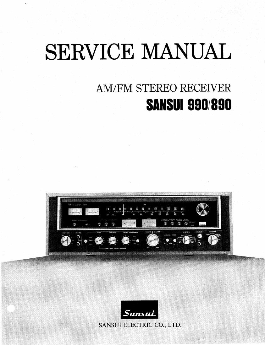 Sansui 890 990 Service Manual