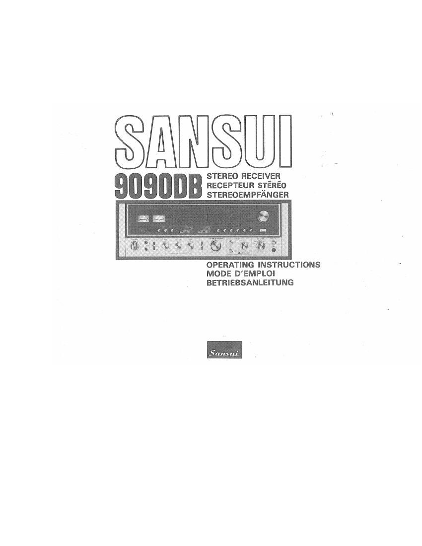Sansui 9090 DB Owners Manual
