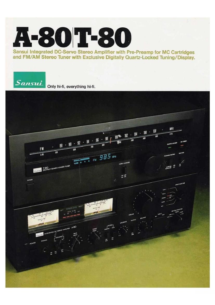 Sansui A80 Brochure