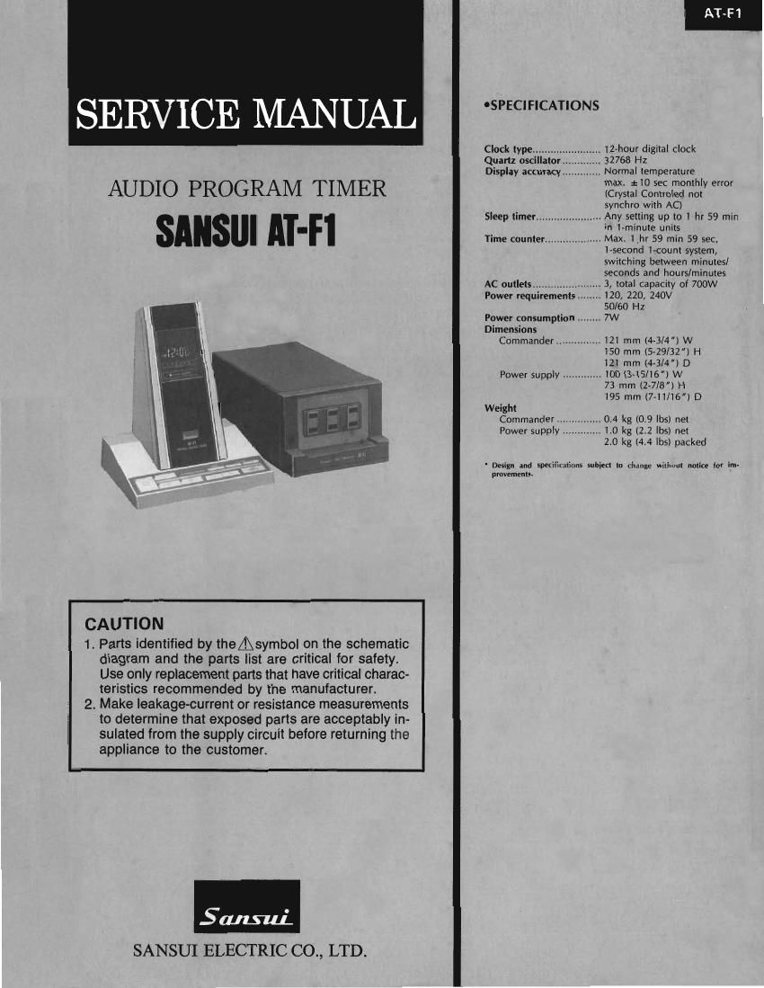 Sansui ATF 1 Service Manual