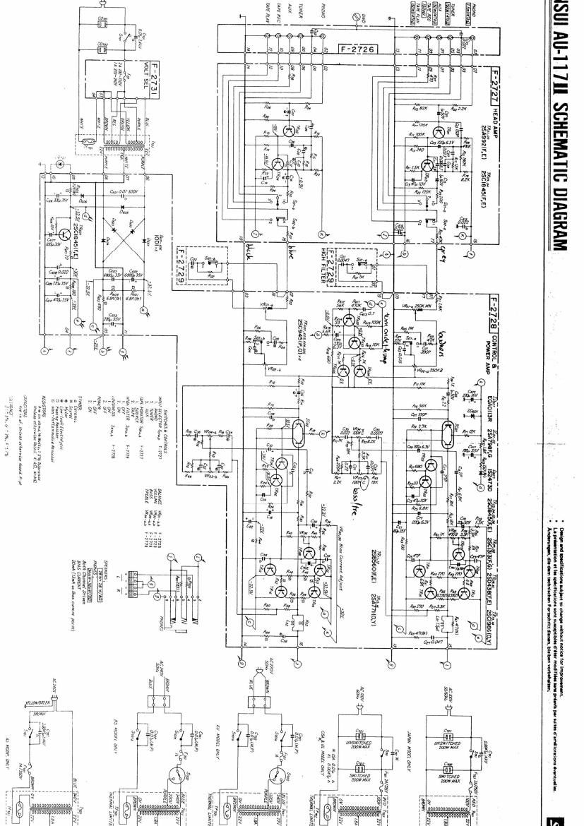 Sansui AU 117 II Schematic