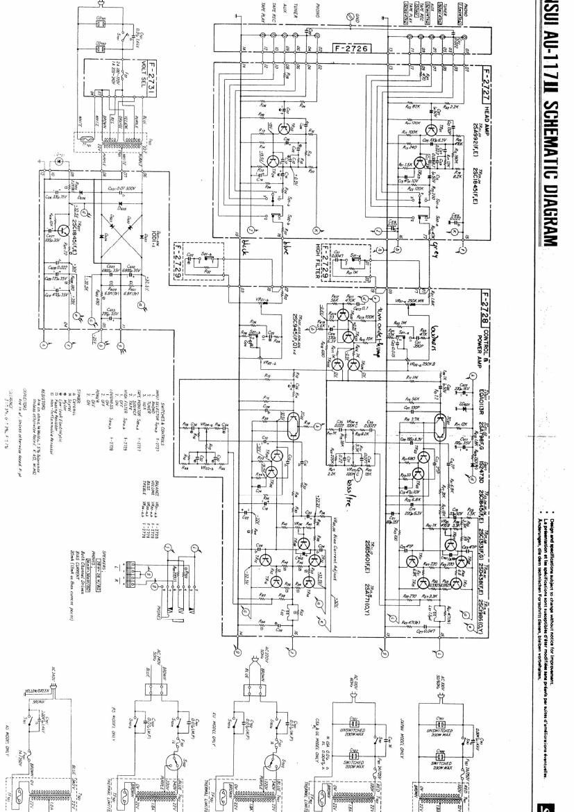 Sansui AU 117 II Schematic