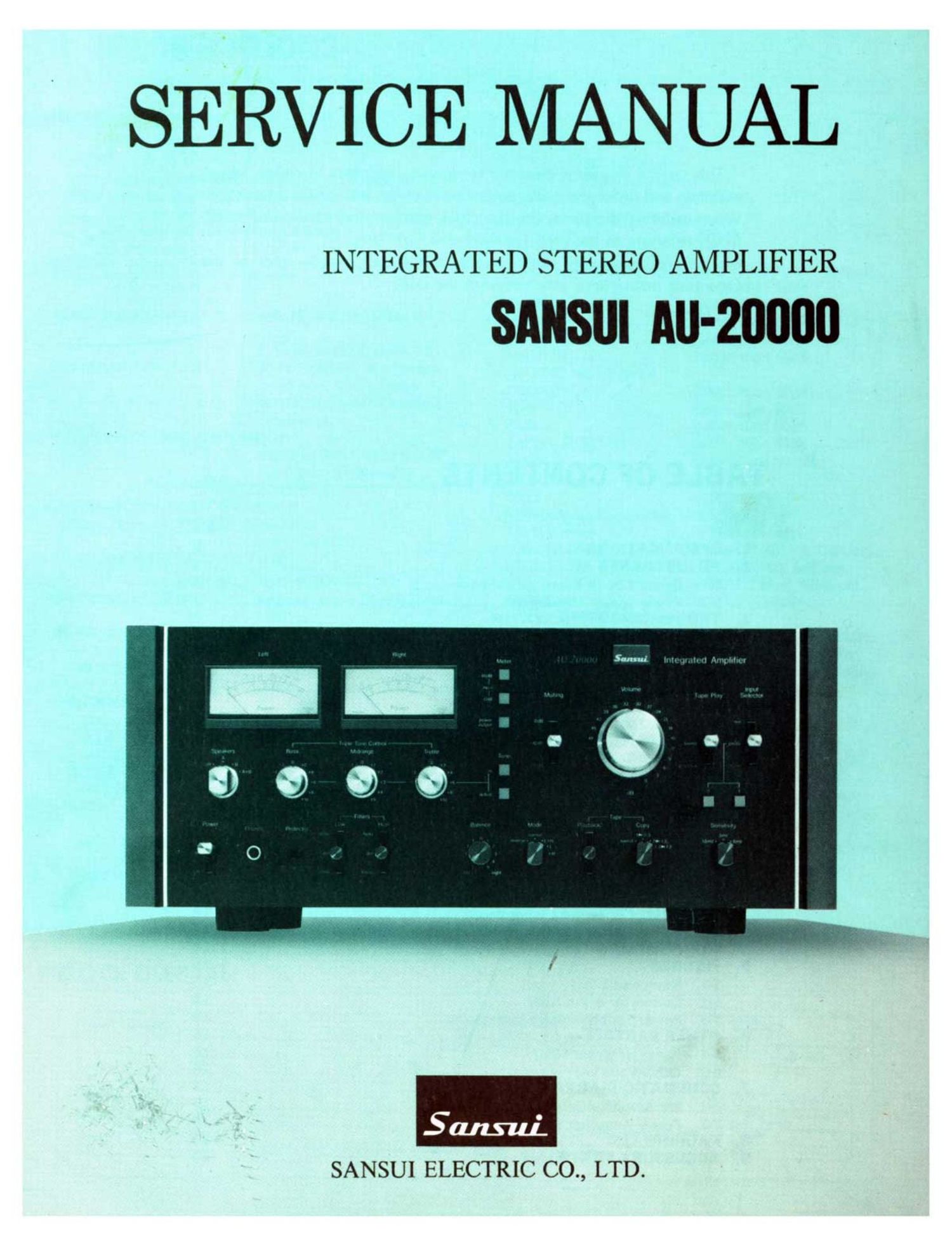 Sansui AU 20000 Service Manual