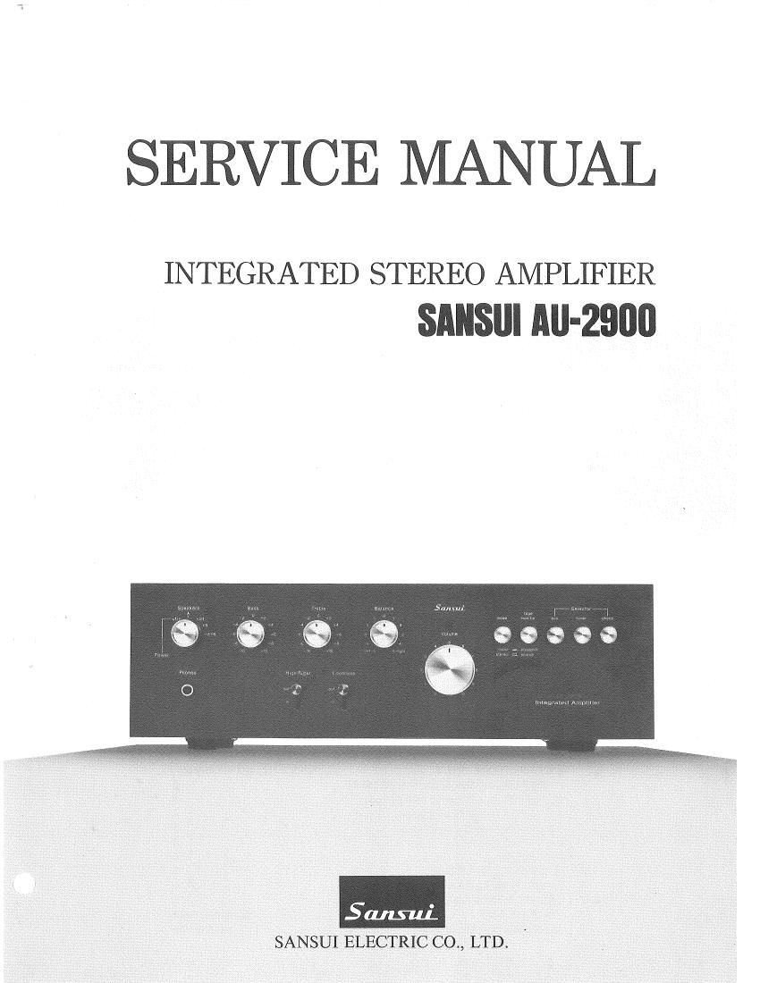 Sansui AU 2900 Service Manual