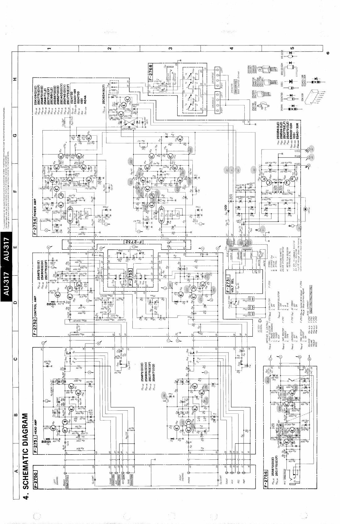 Sansui AU 317 Schematic