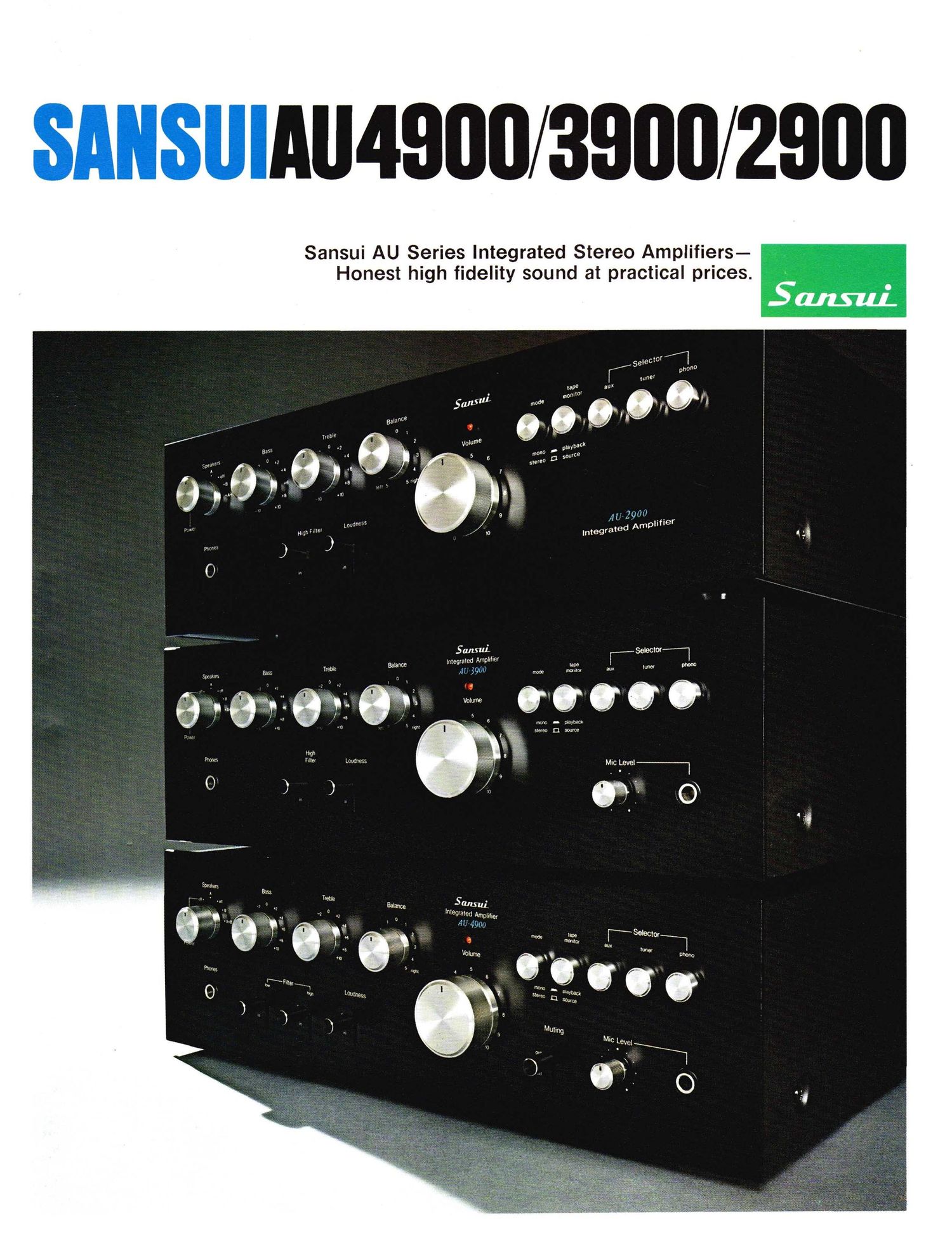 Sansui AU 3900 Brochure