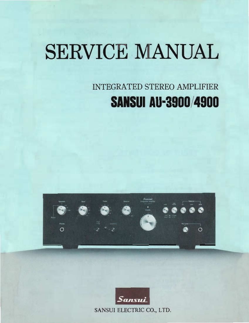 Sansui AU 3900 Service Manual