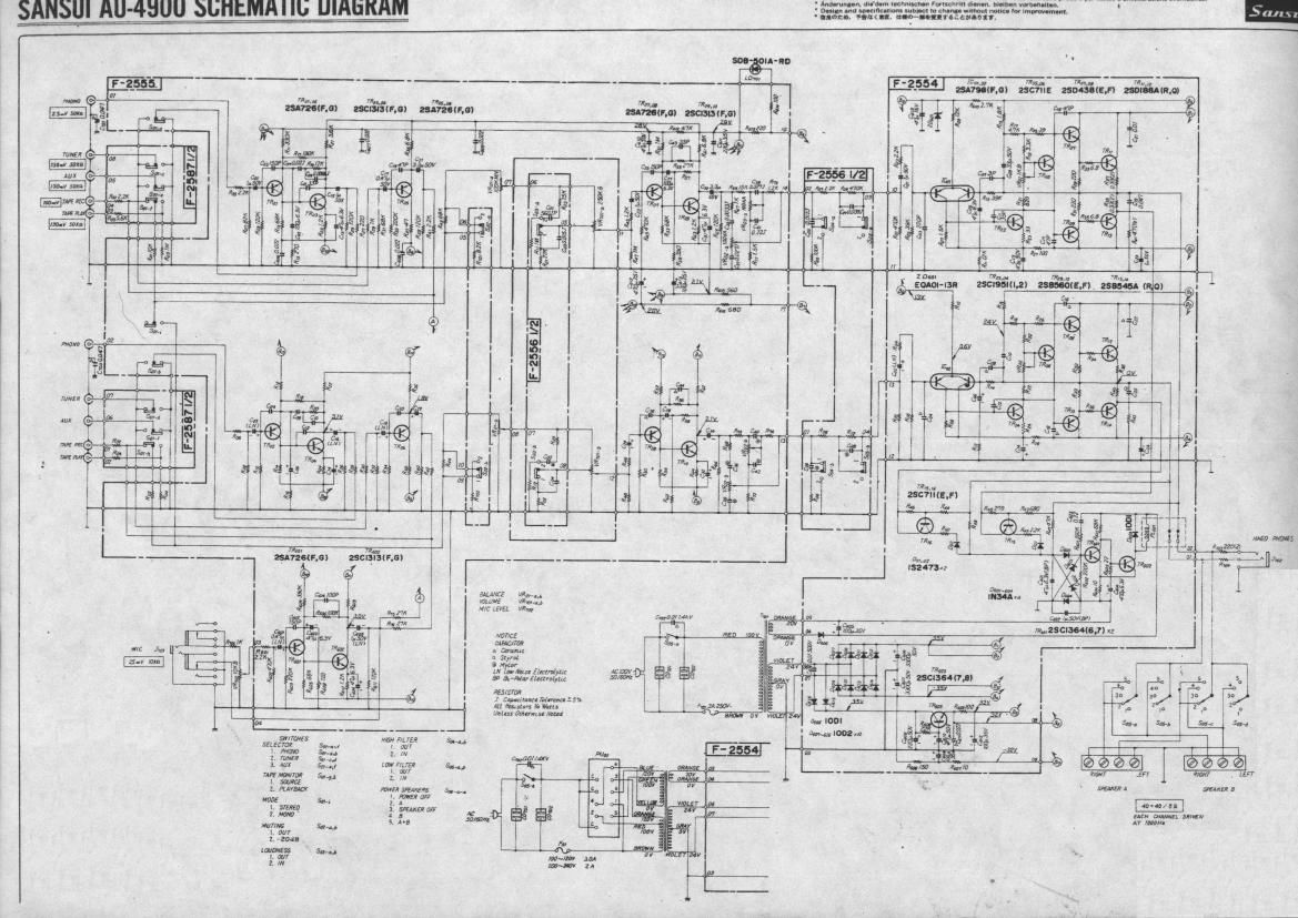 Sansui AU 4900 Schematic